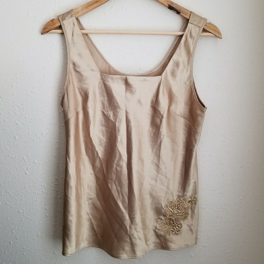 Cabernet Embroidered Floral Tank Top